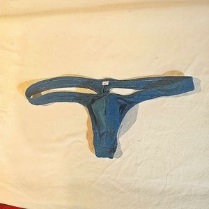 Teal Green Muscleskins Men's Thong Swimsuit-Large